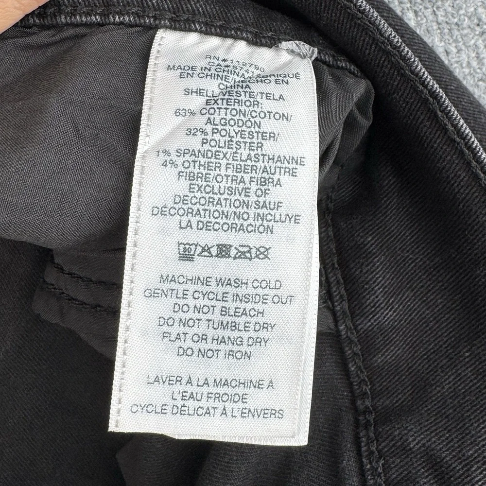 True Religion Rocco Jeans Mens 42x33 Black Relaxed Skinny Denim Casual Stretch